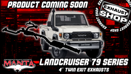 (NEW) Manta 4" Twin Exit Exhausts for Toyota LandCruiser 79 Series - Coming Soon
