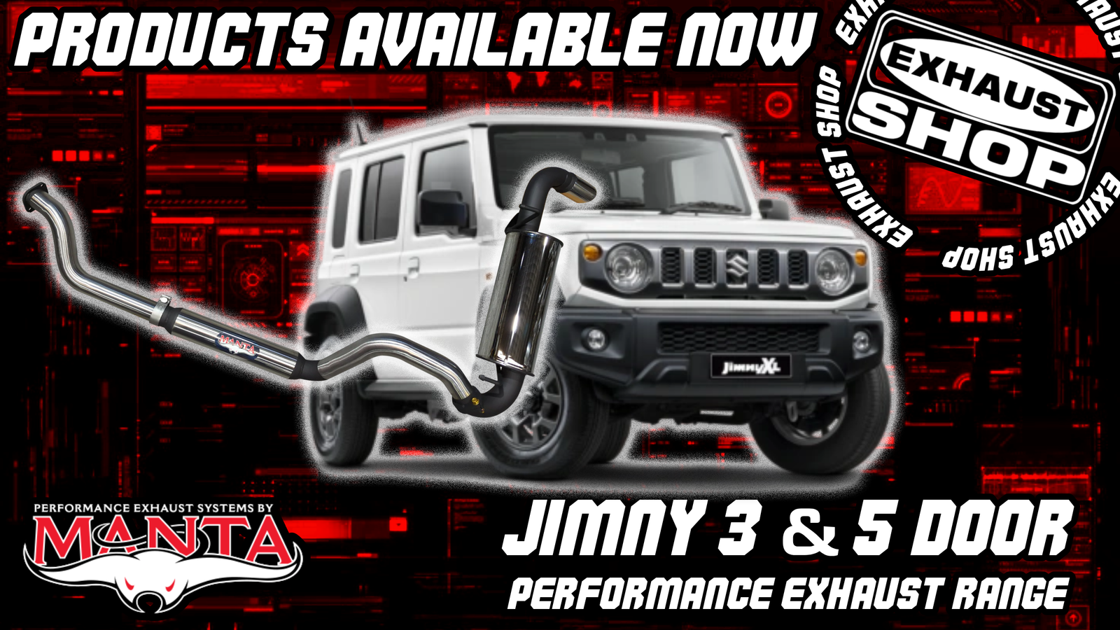 Manta - Suzuki Jimny 3 & 5 Door Performance Exhaust Range - Available Now