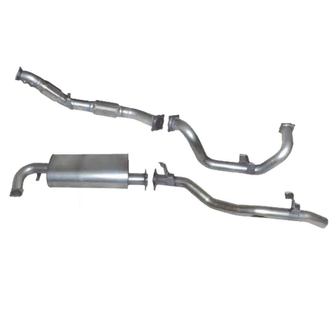 Berklee Performance - Toyota Landcruiser 78 Series (TROOP CARRIER) 3" Mild Steel Turbo Back Exhaust System (Ballistic Exhaust)