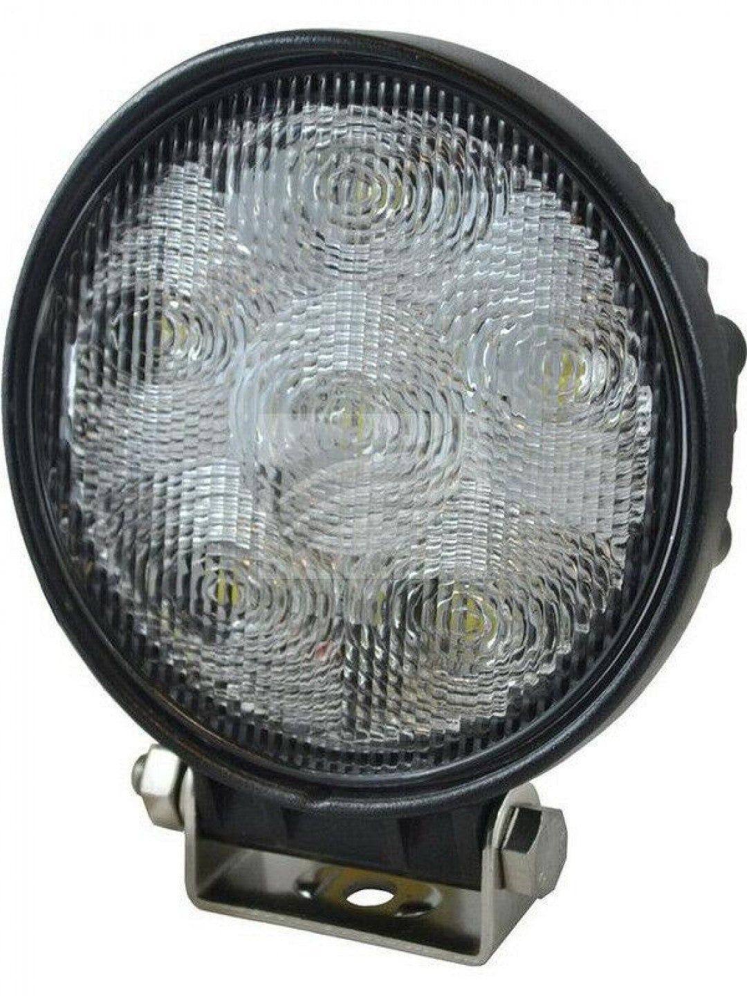 Jaylec - LED Round Worklamp Flood Beam 10-30 Volts 18 Watt 6 Leds Black