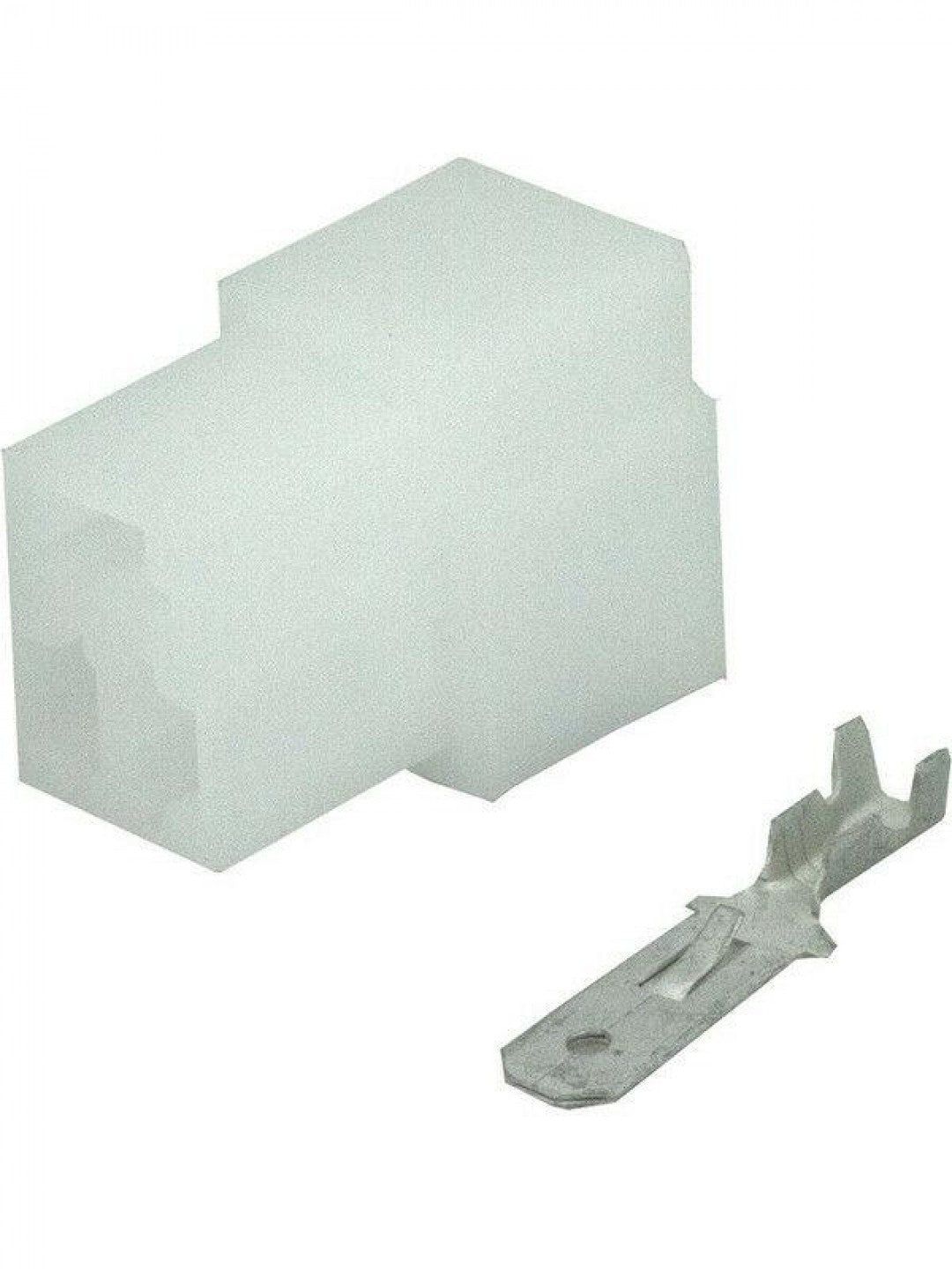 Jaylec - Pack Of 10 Qc Connector Housing with Terminals Male 3 Way No Locking