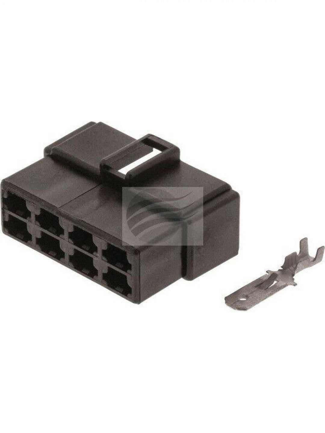 Jaylec - Pack Of 10 Qc Connector Housing Terminals Male 8 Way Black