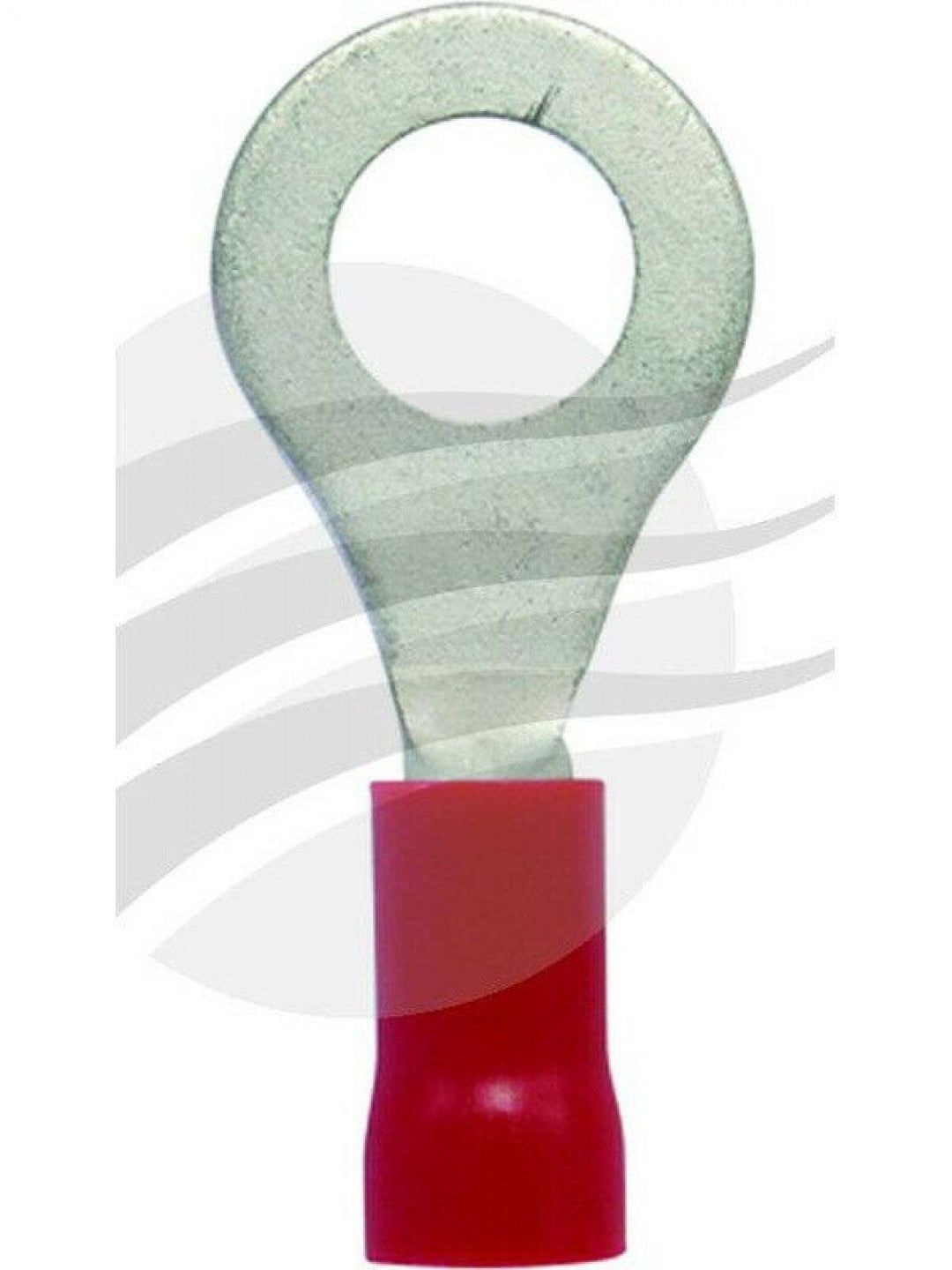 Jaylec - Pack Of 100 Ring Terminal 6mm Insul Pvc Std Crimp Red Use Te1106