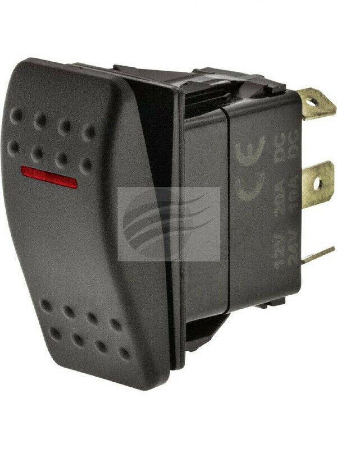 Jaylec - Switch Rocker Sealed On/Off 12/24 Volts 20 Amps @ 12 Volts 10 Amps @24 Volts Red LED
