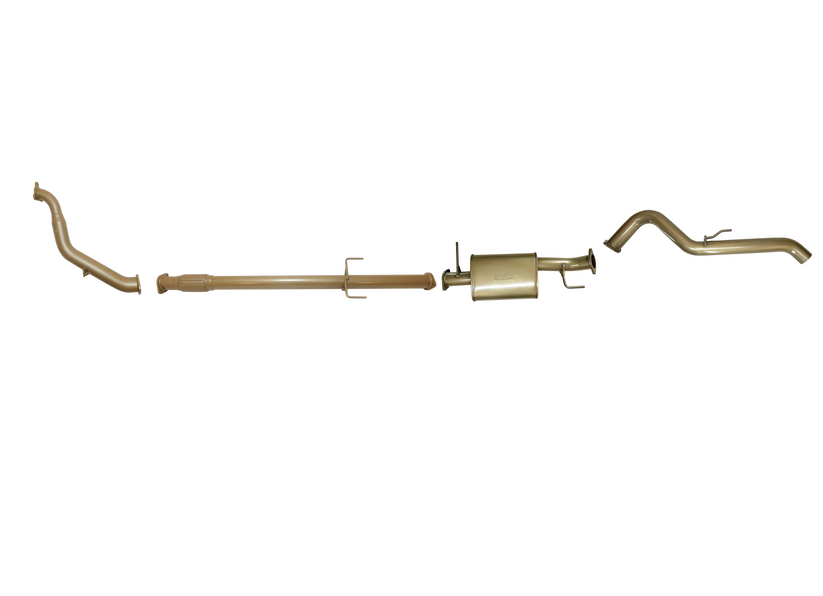 Pacemaker King Brown | Single 3" Turbo Back Exhaust with Muffler | Mitsubishi Triton ML MN 2.5L TD | KB9105-XXMX
