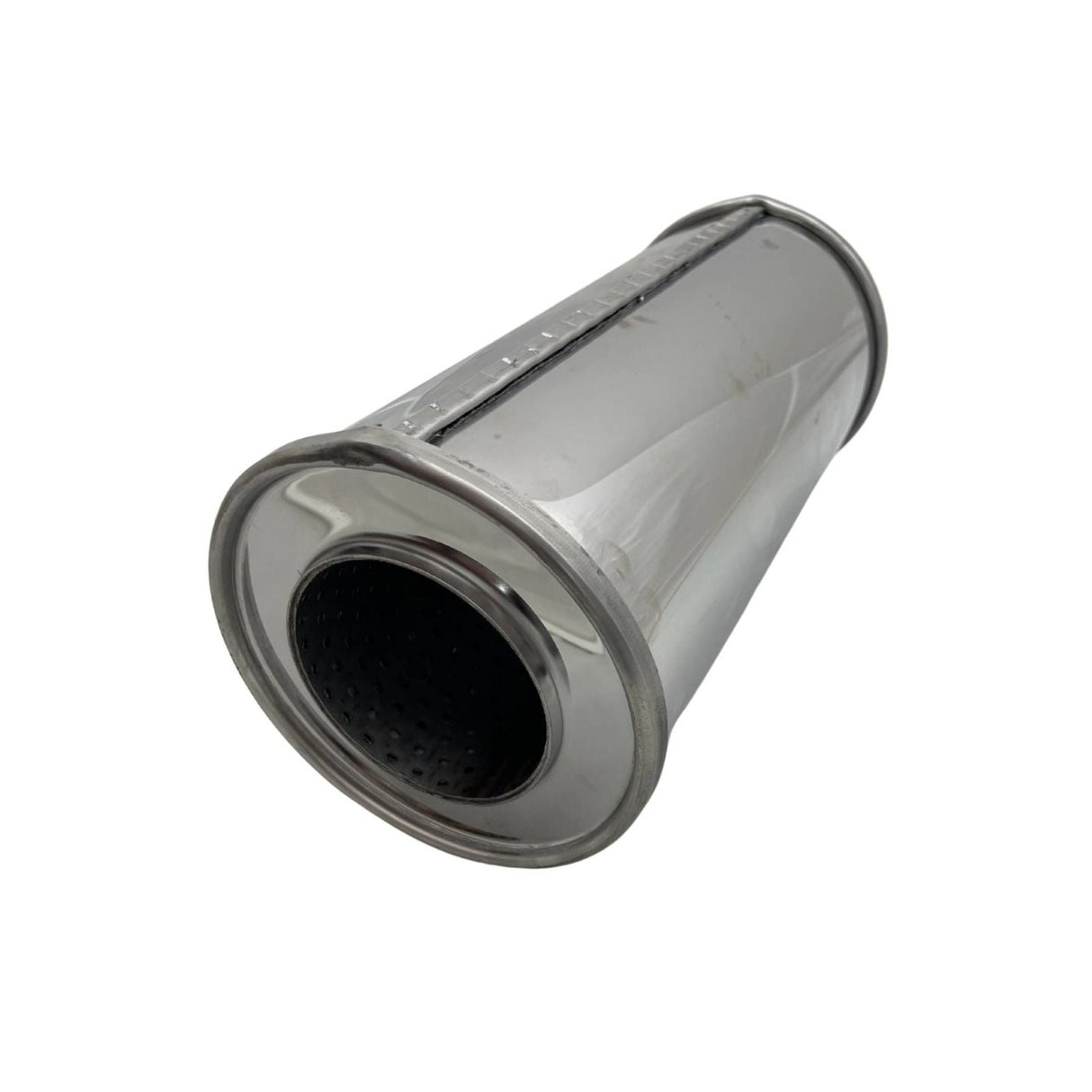 REDBACK | 5" Round Megaflow Performance Muffler 430 Stainless 12" Long 3" ID | 251-11125-X