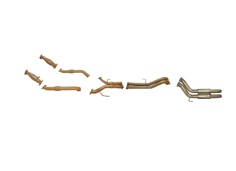 Pacemaker King Brown | Twin 3" Turbo Back Exhaust Kit (Cats & Resonators) | Toyota Landcruiser 200 Series 4.5L V8 TT 2008-9/2015 | KB12031-XCXR