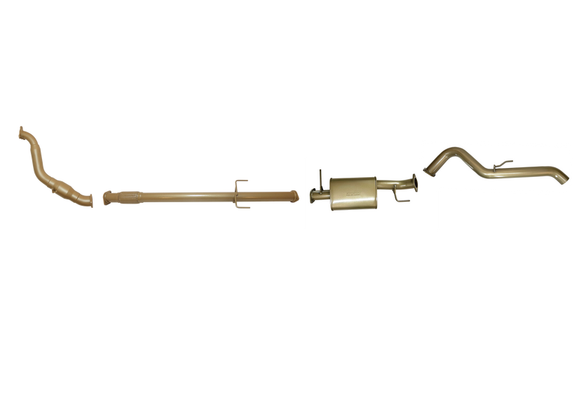 King Brown - Mitsubishi Triton ML/MN 2.5L TD Dual Cab 2008 to 2015 - Single 3" with CAT and Rear Pipe Only Option Kit