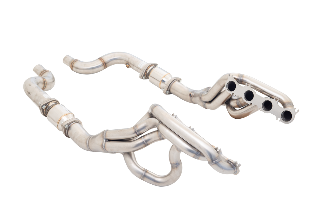 XForce | 1 7/8" Tuned-Length Headers & 3" Cat Kit | Ford Mustang GT S550 2018–2023 | H2-FM18-KITB