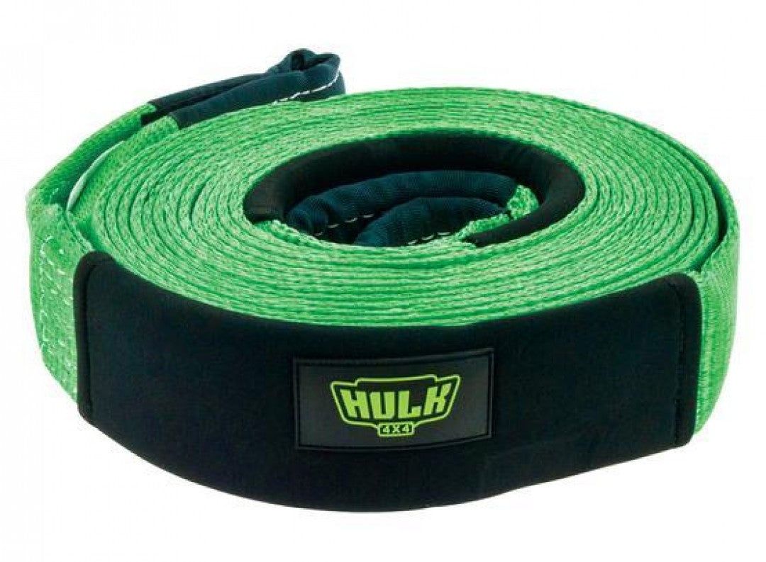 Hulk 4X4 - SNATCH STRAP 11000kg 100% NYLON GREEN 75mm x 9m