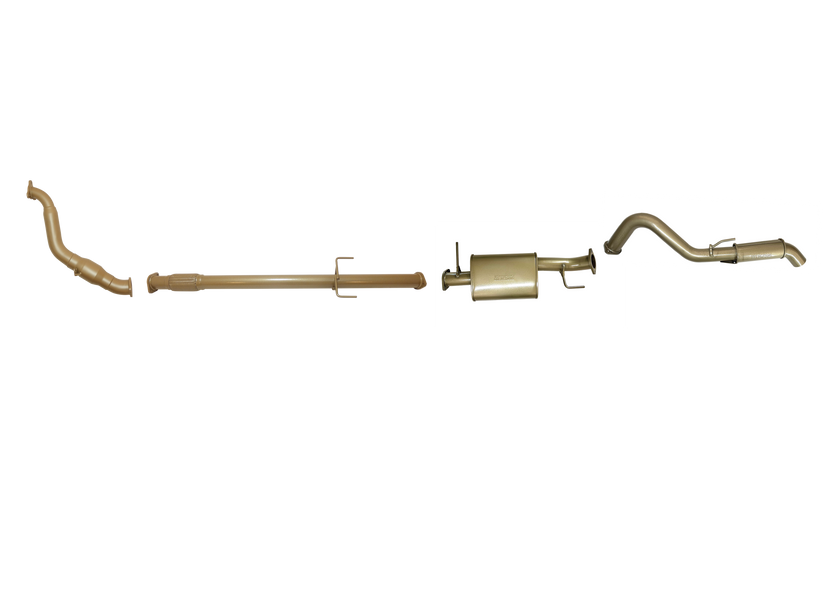 Pacemaker King Brown | Single 3" Turbo Back Exhaust with Cat & Muffler | Mitsubishi Triton ML MN 2.5L TD | KB9105-XCMR