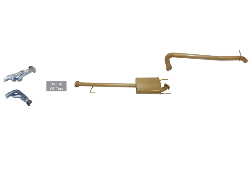 Pacemaker King Brown | 2.5" Exhaust & Headers Kit | Toyota Hilux 150 Series 4.0L V6 Petrol 2005-9/2015 | KB12115-HXMX