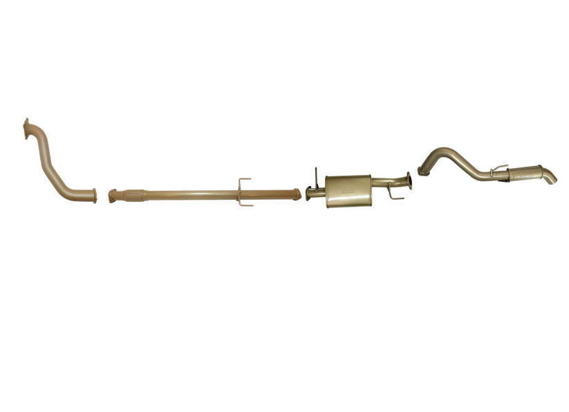 Pacemaker King Brown | Single 3" Turbo Back Exhaust with Muffler & Resonator | Mitsubishi Triton ML 3.2L TD | KB9100-XXMR