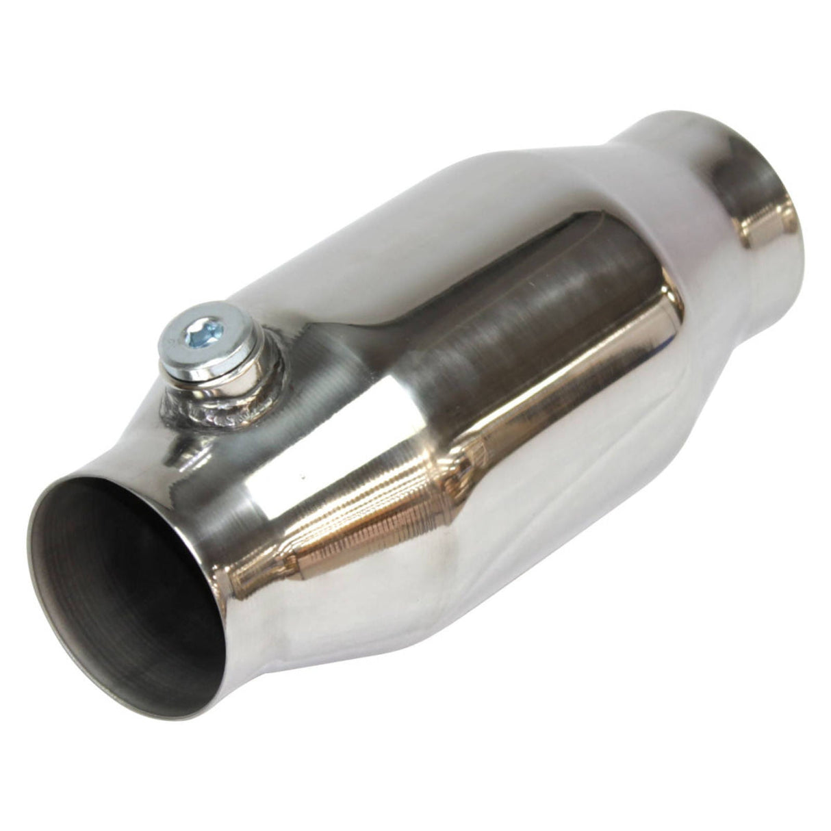 Redback - 2.25" High Flow Catalytic Converter Centre/Centre Round Stainless