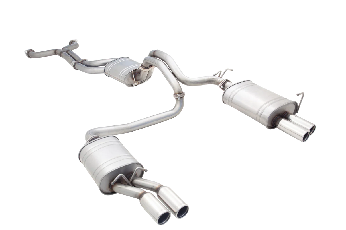 XForce | Twin 2.5" Cat Back Exhaust Quad Tips | FPV Falcon FG GT Boss 302 Ute 2008–2014 | E4-FG50-CBS