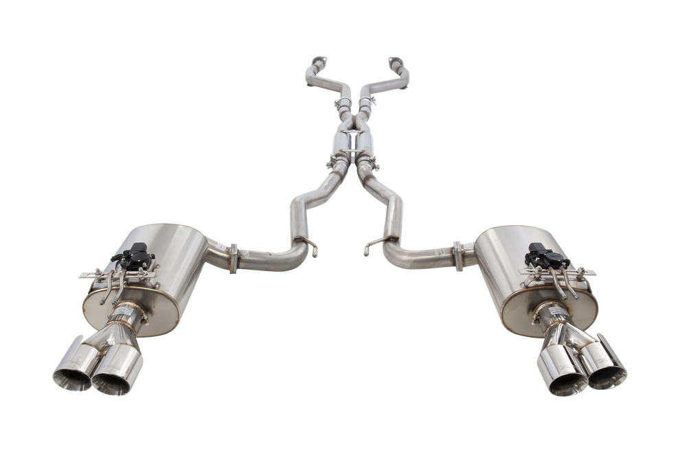 XForce | Twin 2.5" Varex Valved Cat Back Raw 409 SS | Holden VE VF V8 2006–2017 | E4-VF72SED-VMKCBS