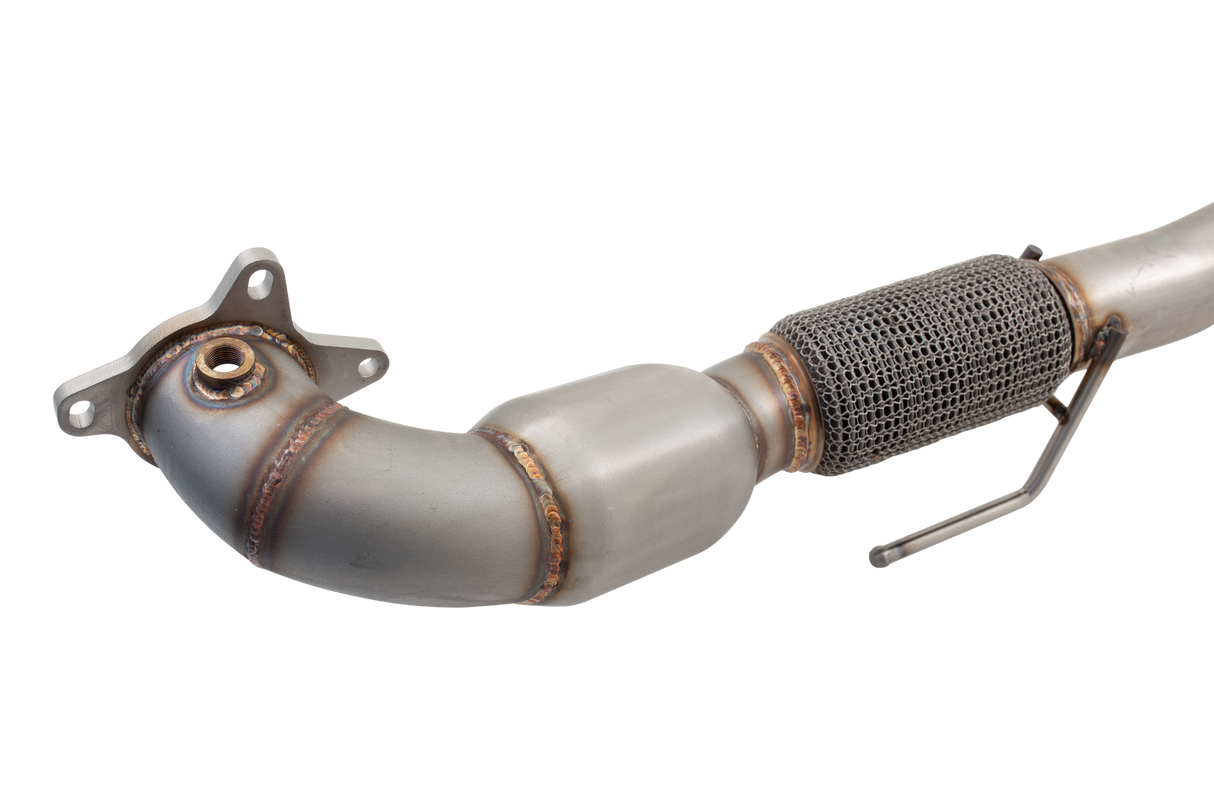 XForce | 3" Stainless Steel Downpipe High Flow Cat | VW Golf GTI MK5 MK6 2.0T 2005–2013 | ES-VW06-KITB