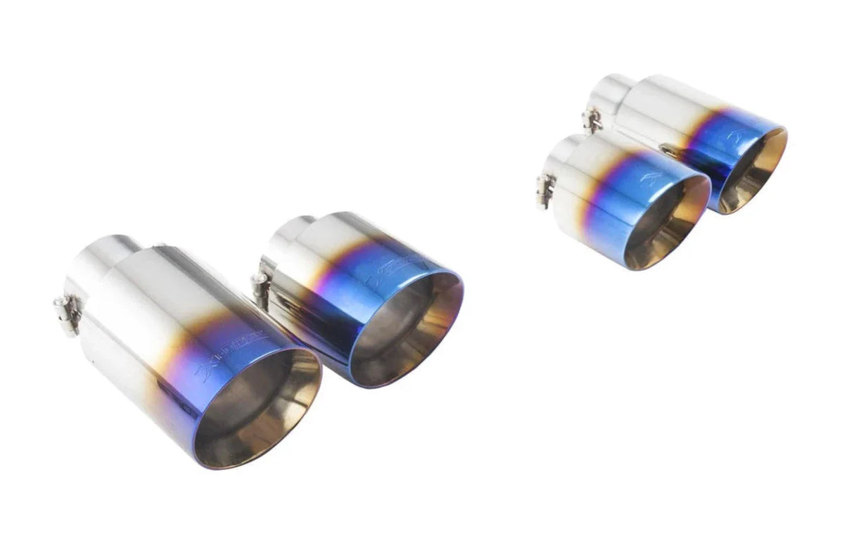 Xforce | 4" Burnt Blue Stainless Exhaust Tip Kit | Audi S3 8V Sedan 2013–2020 | ES-AS3S-BLUETIPS