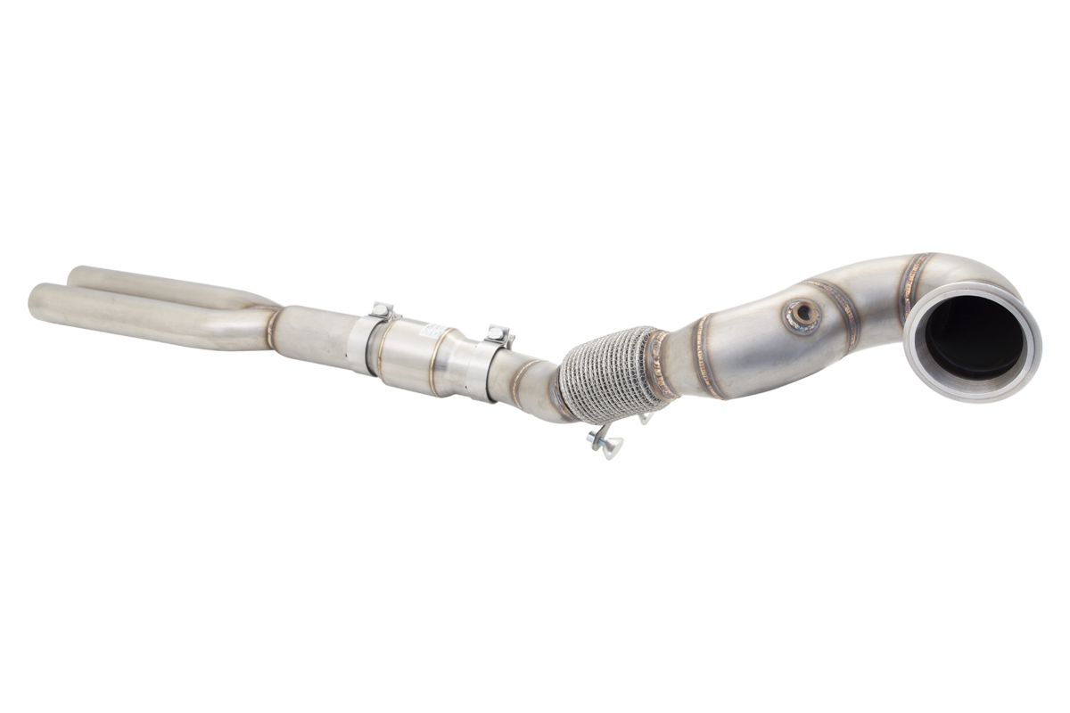 Xforce | 4" to 3" Turbo Exhaust Downpipe Kit | Audi RS3 8V Hatch 2015–2017 | ESRS315KITB