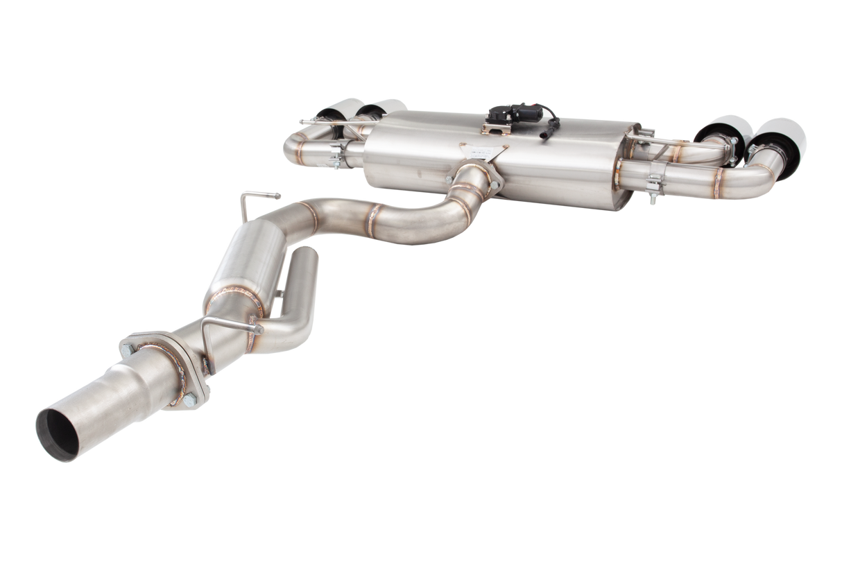 XForce | 3" Varex Valved Cat Back Exhaust Quad 4" Tips | VW Golf MK7 GTI 40 Years / Alltrack 2015–2018 | ESVW09VKCS