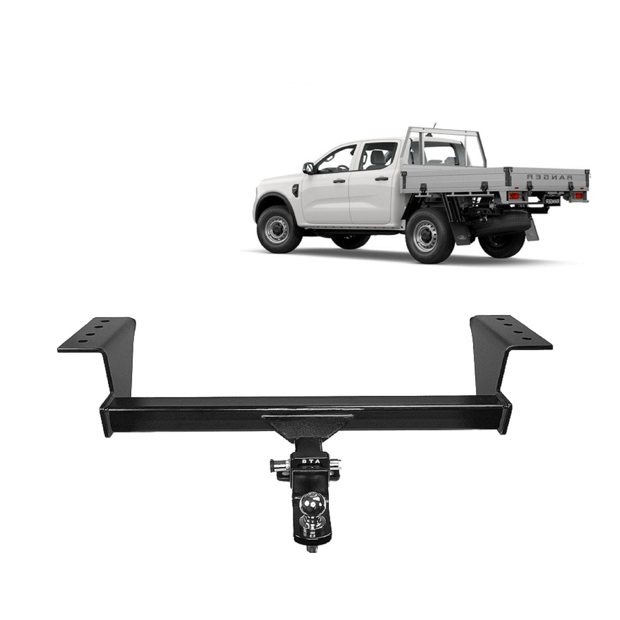 BTA | Heavy Duty Towbar | Ford Ranger Ute & Tray (No Bumper) 2022–On | Capacity 3500kg | FOR024H
