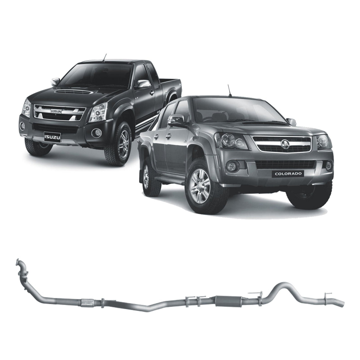 Redback Extreme Duty - Holden Rodeo RA / Colorado RC / Isuzu D-MAX RC (2007 - 2012) 3" Turbo Back Exhaust System