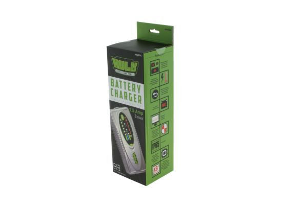 Hulk 4X4 - BATTERY CHARGER 12/24V 8 STAGE 7.5amp FULLY AUTOMATIC, BOOST