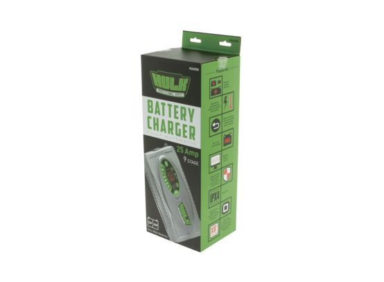 Hulk 4X4 - BATTERY CHARGER 12/24V 9 STAGE 25amp FULLY AUTOMATIC, BOOST