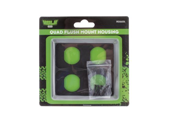 Hulk 4X4 - QUAD FLUSH MOUNT HOUSING T/S HULK 4x4 SOCKET RANGE