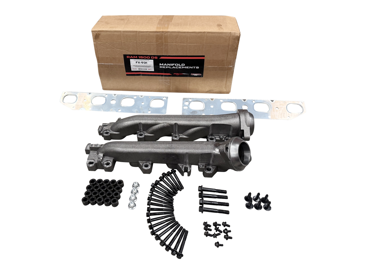 Manta | Cast Exhaust Manifold Replacements Left & Right with Fitting Kit | RAM 1500 DT V8 Hemi