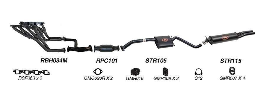 REDBACK | 2.5" Exhaust System | Holden Commodore Calais VS IRS 5.0L 1995–1997 | K-RPD14662