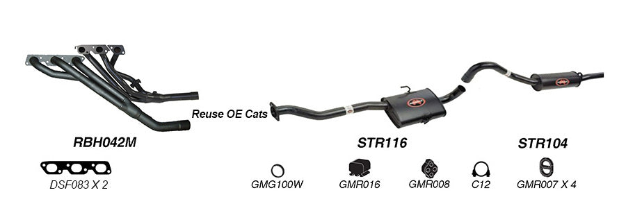 REDBACK | 2.5" Performance Exhaust System | Holden Commodore Calais VS Manual Solid Axle | K-RPM14583