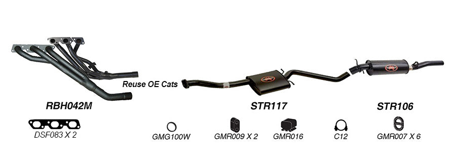 REDBACK | Exhaust System | Holden VQ VR VS Commodore Calais Caprice Statesman | K-RPM14586