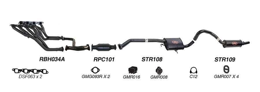 REDBACK | 2.5" Performance Engine Back Exhaust System | Holden Commodore VG VS Ute 1988–2000 | K-RPM14611