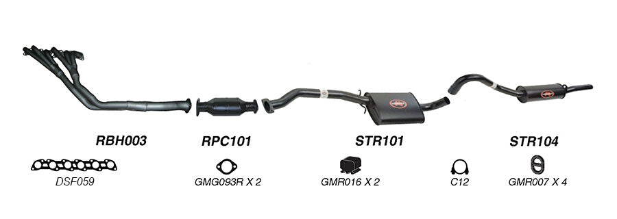 REDBACK | 2.5" Exhaust System & Tri-Y Headers | Holden Commodore VB-VS V8 1978–1997 Yest range | K-RPM14616