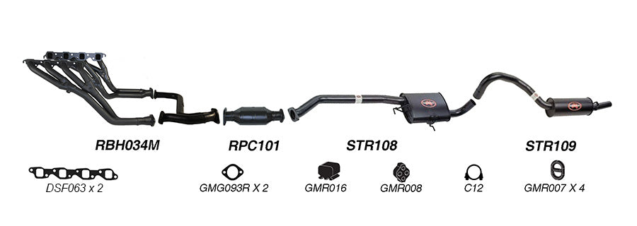 REDBACK | 2.5" Engine Back Exhaust System | Holden Commodore 1988-2000 | K-RPM14638