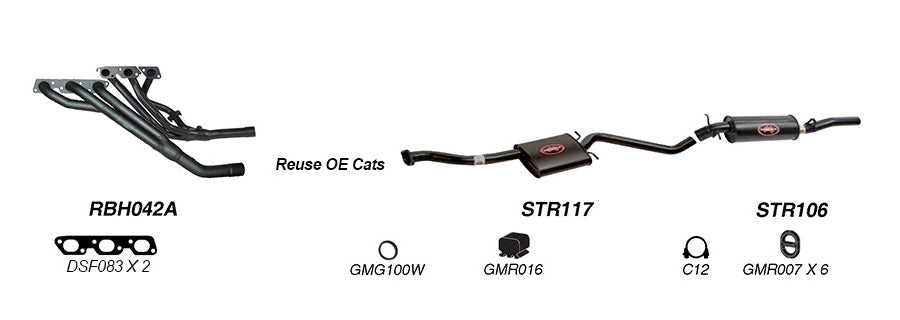 Redback 2.5" Performance Exhaust for Holden Commodore Calais Statesman IRS Auto | K-RPM14660