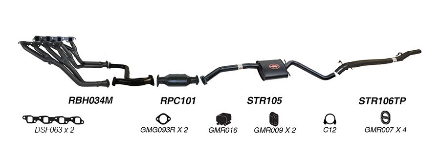 REDBACK | 2.5" Performance Exhaust System | Holden Commodore Calais VP VR VS 1991–1997 | K-RPM14663
