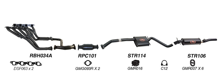 REDBACK | 2.5" Exhaust System | Holden Statesman Caprice VQ-VS 1990–1999 | K-RPM15639