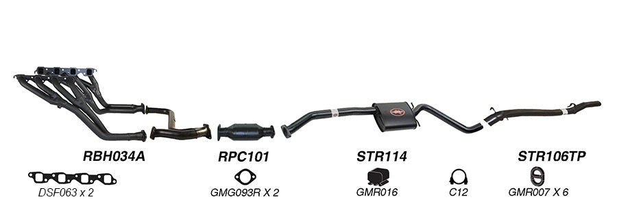 REDBACK | 2.5" Performance Exhaust System Engine Back | Holden Commodore Caprice Calais Statesman VQ VR VS 1990–1999 | K-RPM15640