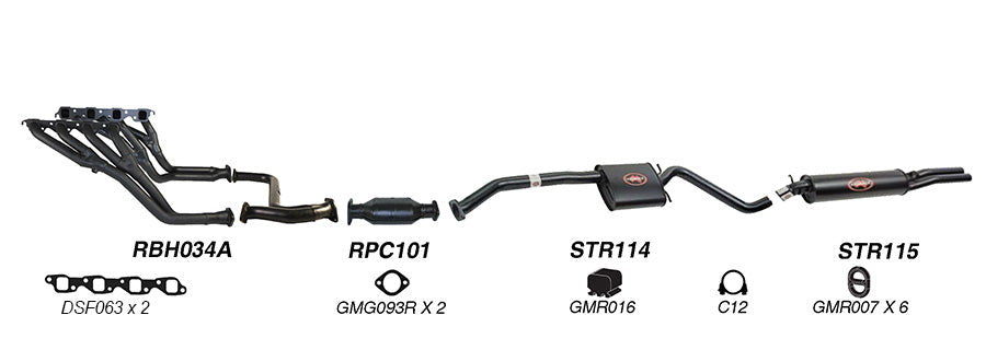 REDBACK | 2.5" Engine Back Performance Exhaust System | Holden Caprice Statesman Calais VN VP VR VS 1988–1999 | K-RPM15641