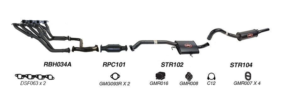 REDBACK | 2.5" Exhaust System | Holden VB-VS Commodore & Calais Solid Axle | K-RPM15682
