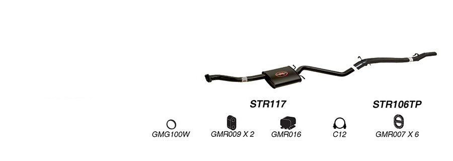 REDBACK - Holden Calais, Commodore VS (1995 - 2000) 2.5" Catback Exhaust with Rear Muffler Delete