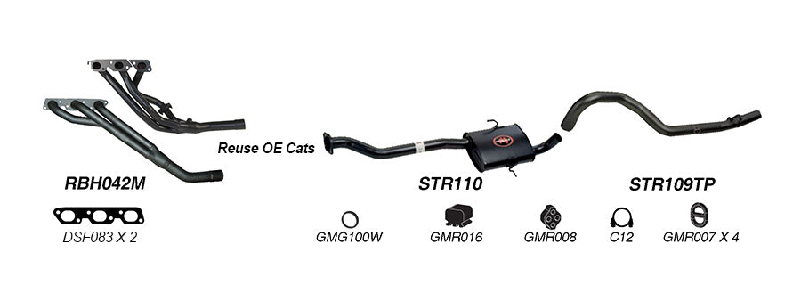 REDBACK | 2.5" Performance Exhaust System | Holden Commodore Ute VS 1995–2000 | K-RPT14589