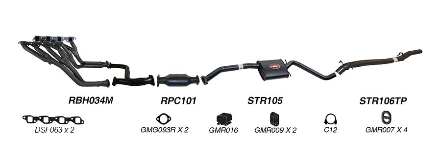 REDBACK | Performance Exhaust System | Holden Commodore VP VR VS 1991–1999 | K-RPT14652