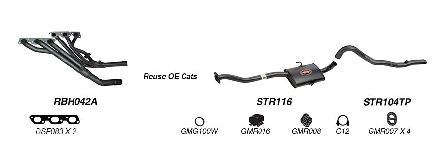 REDBACK | Exhaust System | Holden Commodore VS V6 Sedan Live Axle 1995–1997 | K-RPT14656