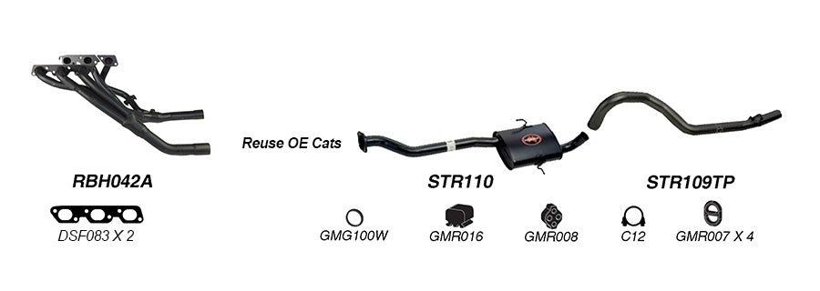 Redback | 2.5" Exhaust System Tailpipe Rear | Holden Commodore VS Ute 1995–2000 | K-RPT14658