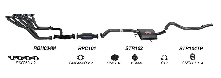 REDBACK | 2.5" Performance Exhaust System | Holden Commodore Calais VB-VS 1978–1997 | K-RPT14666