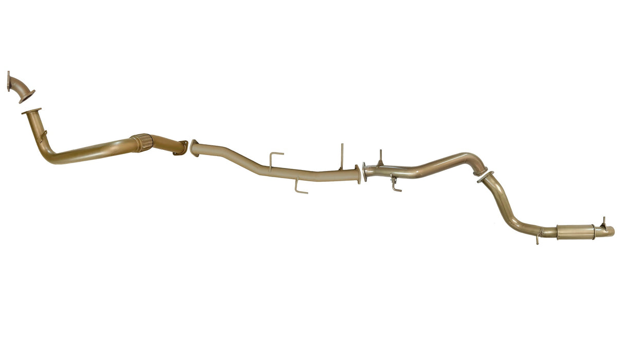 Pacemaker King Brown | Single 3" Turbo Back Exhaust with Resonator | Mitsubishi Pajero 3.2L TD 2002-2006 | KB9005-XXXR