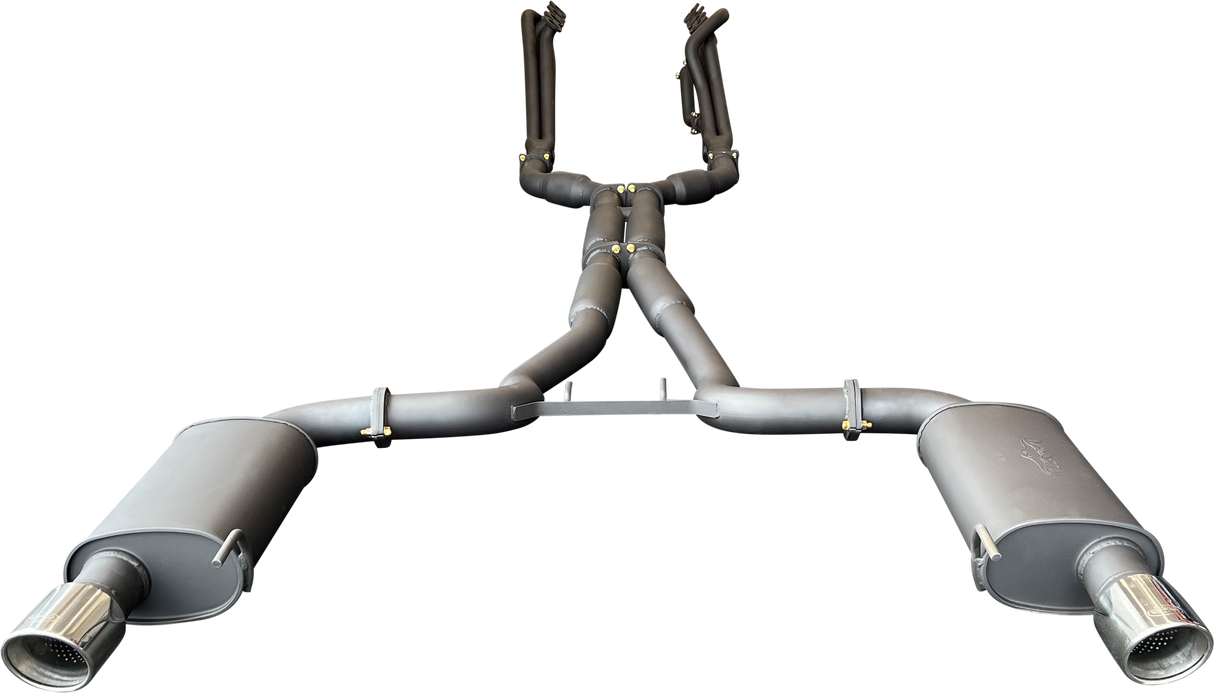 Manta | Twin 3″ Full Exhaust System with 1 7/8″ Headers Hotdog Muffler Twin Tips | Ford Mustang FM S550 5.0L V8 Coupe 2015–2017